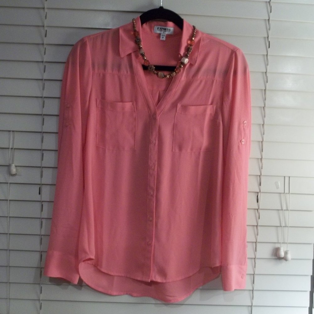 Express - V-Neck, Long Sleeve Blouse ** EUC **